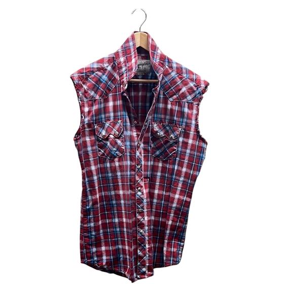 Wrangler Retro Red and Blue Plaid Shirt - Picture 1 of 8